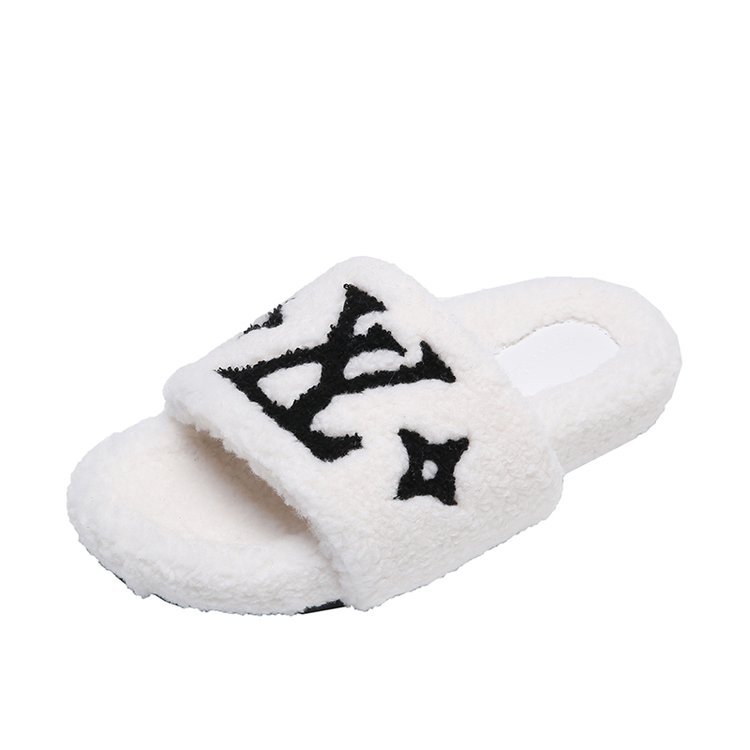 Free Shipping 2025 Autumn Winter New Letter Print Cotton Slippers Womens Indoor Outdoor Comfortable Versatile Warm Slipper Multiple Color Options Avai