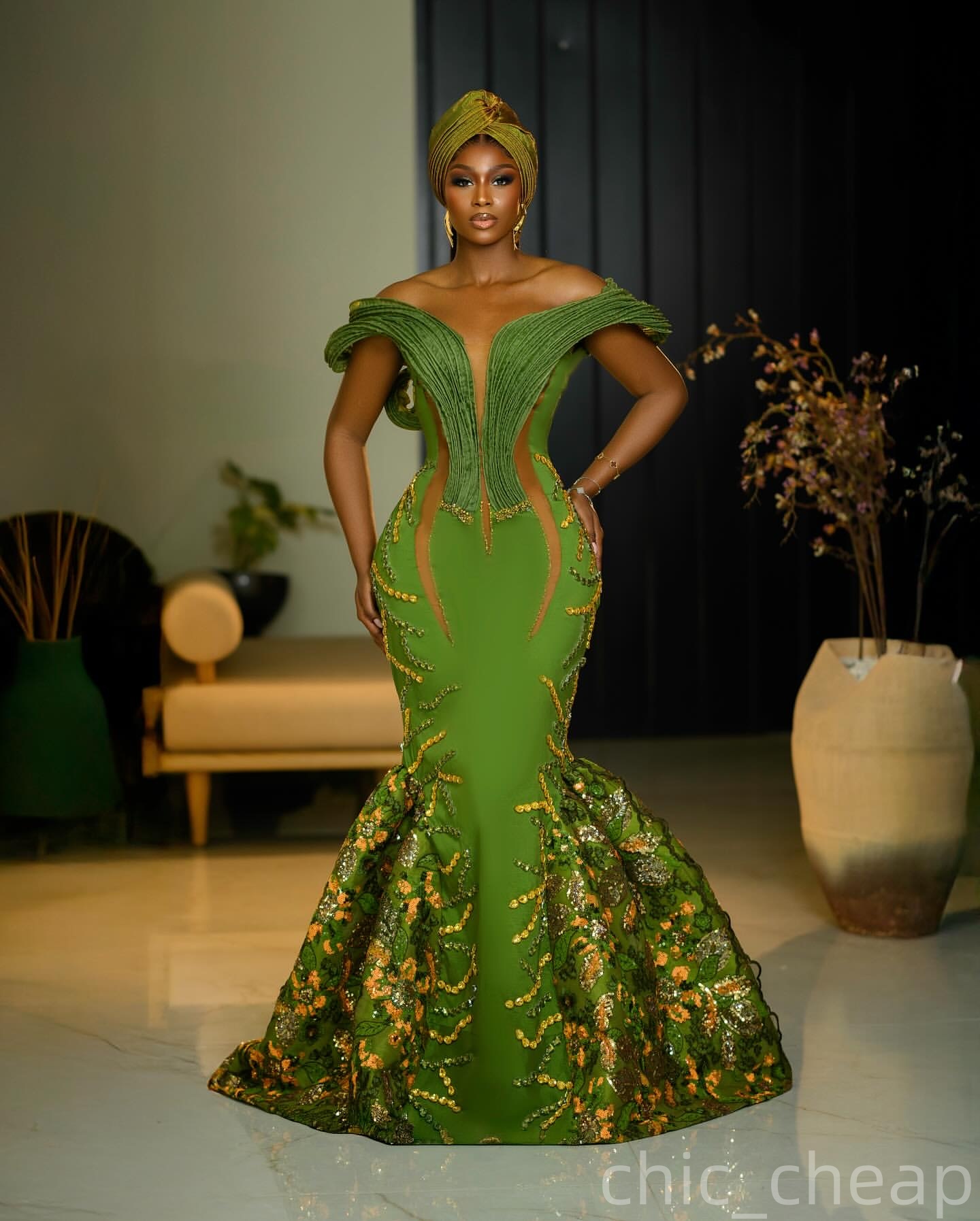 Green Mermaid Prom Dresses 2025 Crystals Appliques Satin Illusion Evening Formal Party Second Birthday Engagement Gowns Plus Size Dress For Special Oc