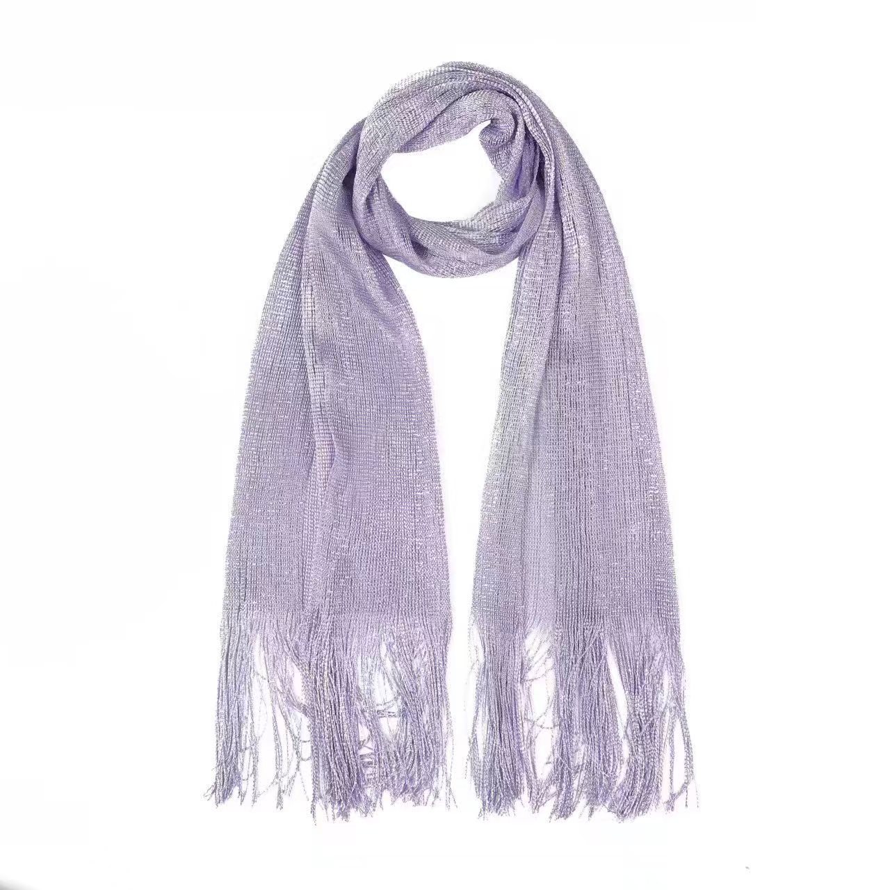 T803 rayon scarf gold and silver silk flat scarf thin headscarf polyester scarf European and American hollow shawl