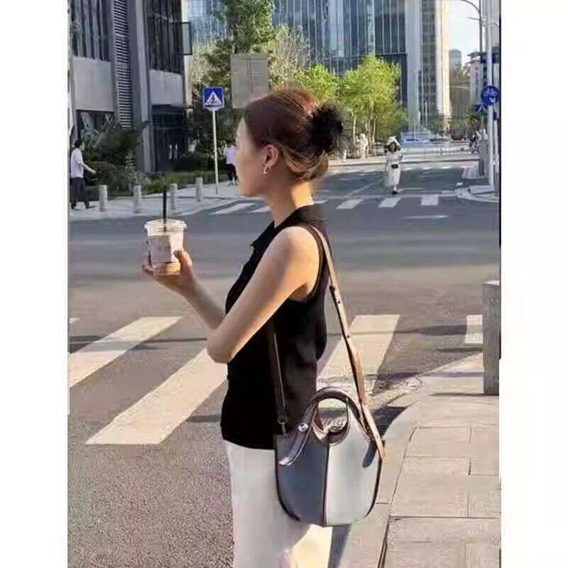 2025 New Niche Denim Handbag Basket High-end Fashion Single Shoulder Crossbody Bucket Bag for Women