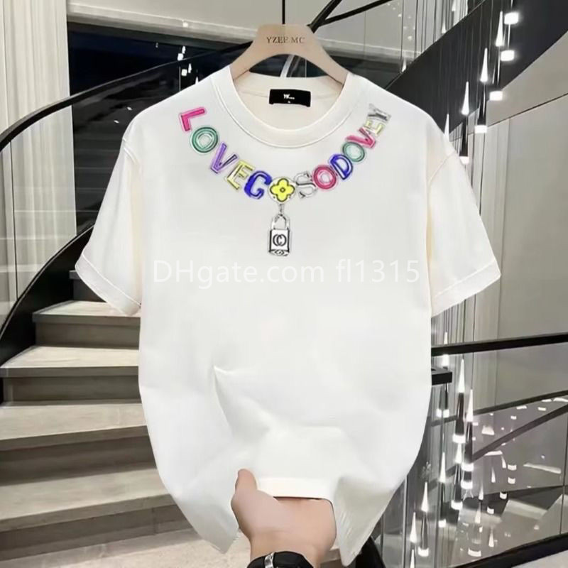 Summer Popular New Men's Women's T-Shirts European And American Style Fashion T-Shirt Brand Clothing Breathable all cotton Ladies Casual T Shirt Short Sleeve Mens tees