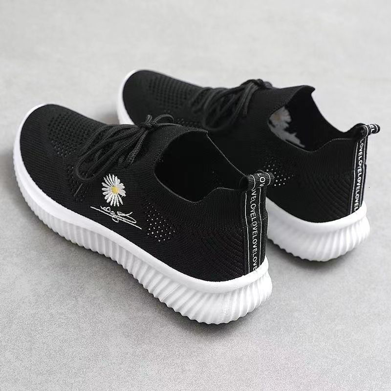 New Flying Weaver Girl Versatile Student Summer Tennis Women's Breathable Sports Casual White Shoes