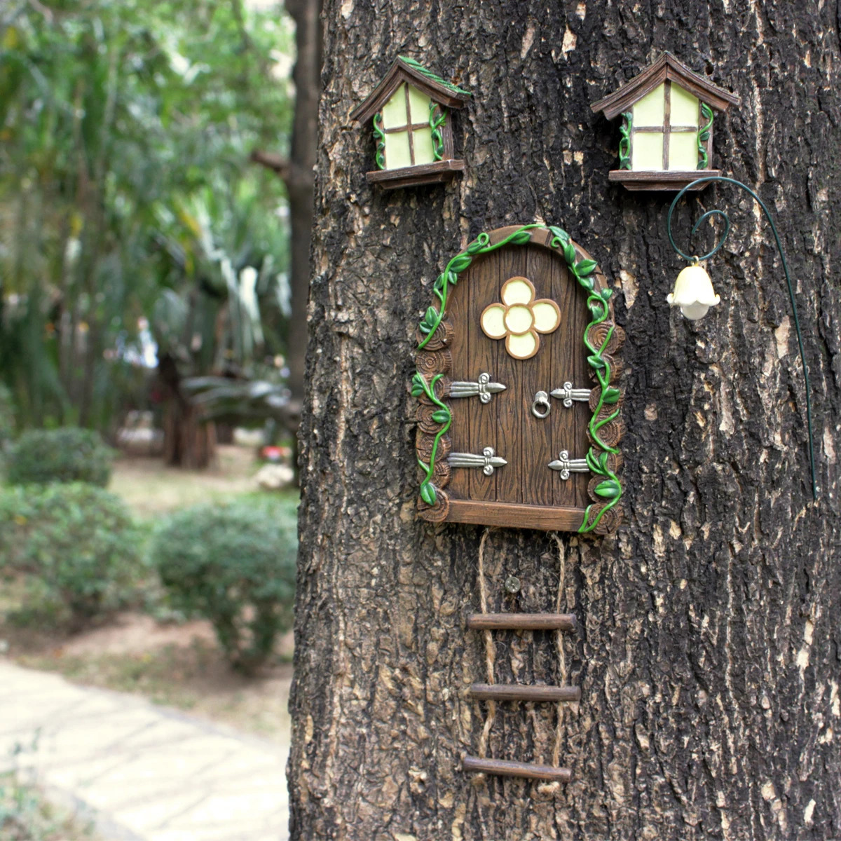 1 Set Mini Fairy Tale Door DecorationsOutdoor Decorative Pendants OutdoorDecorative Garden Statue Stake For Patio Decoration 250523