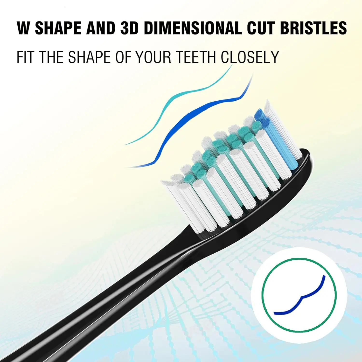 4/8/12/16PCS Replacement Toothbrush Brush Heads Compatible with Phili Sonic Care and More Click-on Electric Toothbrush Handles 250516