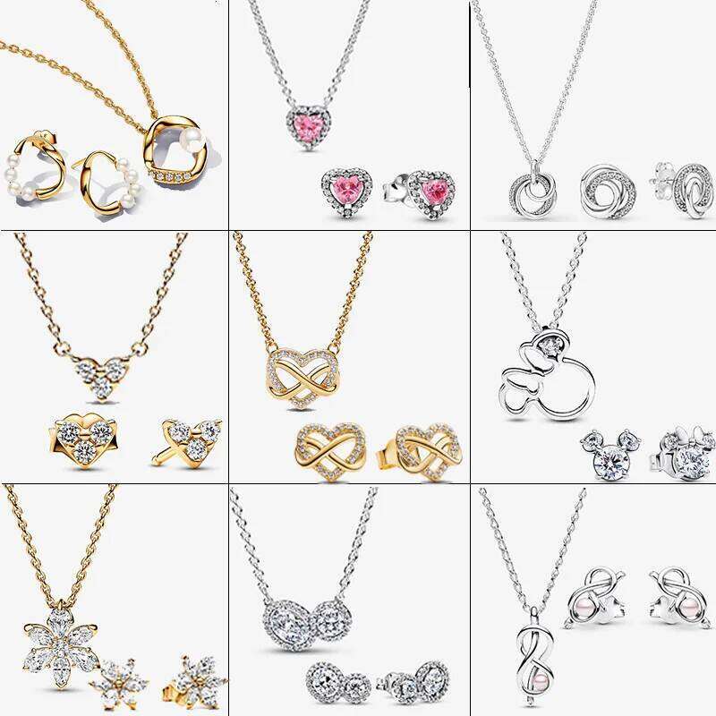 925 Sterling silver Jewelry Hot Sale Beautiful Heart Earrings Jewelry Necklace For Women Jewelry wholesale free shipping