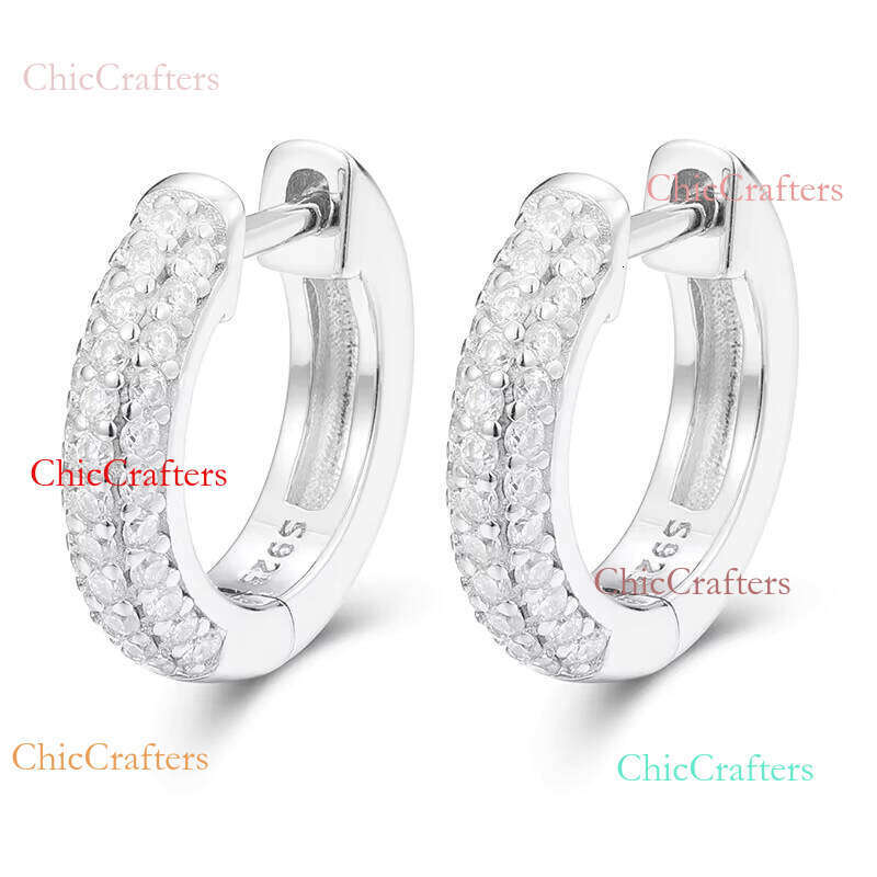 S Sterling Sier Fine New Full Dia Moissanite Europe United States Hot Fashion Exquisite Stud Earrings