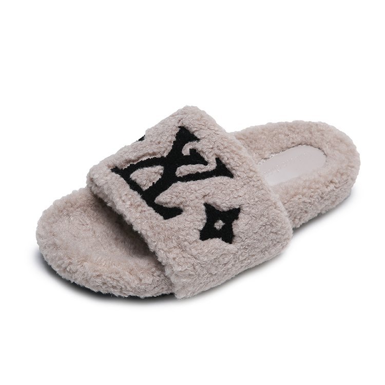 Free Shipping 2025 Autumn Winter New Letter Print Cotton Slippers Womens Indoor Outdoor Comfortable Versatile Warm Slipper Multiple Color Options Avai