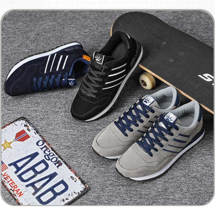 Designer men's leather surface autumn sports shoes Forrest Gump running shoes sports shoes men's mesh breathable casual running shoes