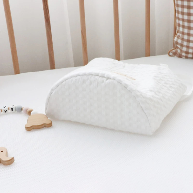20X21cm Baby Crib Storage Bag Pure Cotton Non Fluorescent Large Waffle Cloth Hanging 250517z