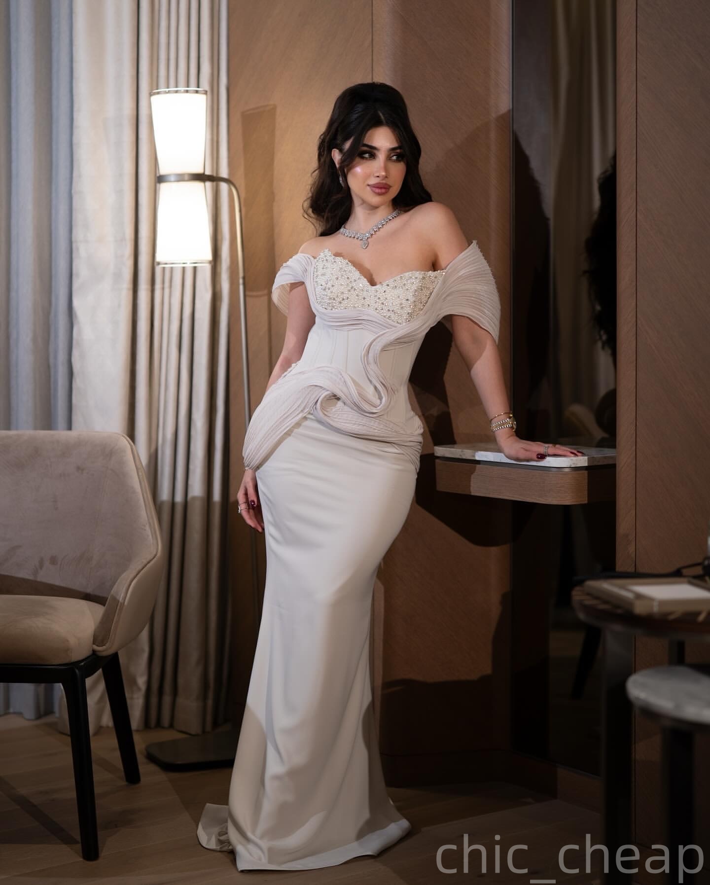 Champagne Mermaid Prom Dresses 2025 Pearls Sweetheart Satin Stylish Evening Formal Party Second Birthday Engagement Gowns Plus Size Dress For Special 
