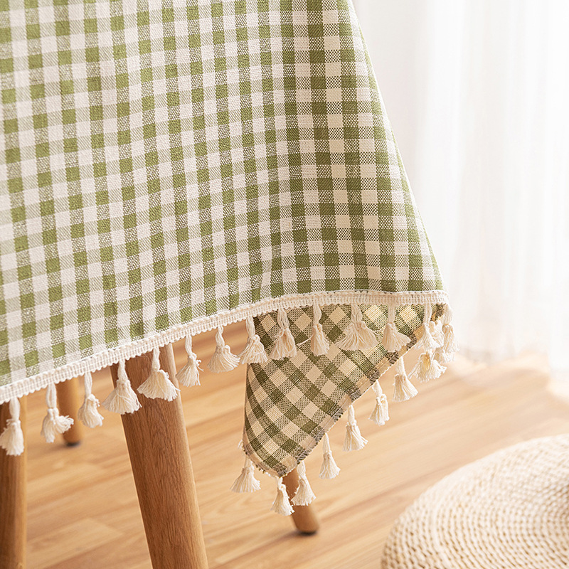 A665 Japanese and Korean plaid tablecloth thickened coffee table cover cloth cross-border fresh checkered tablecloth simple home rectangular tableclot
