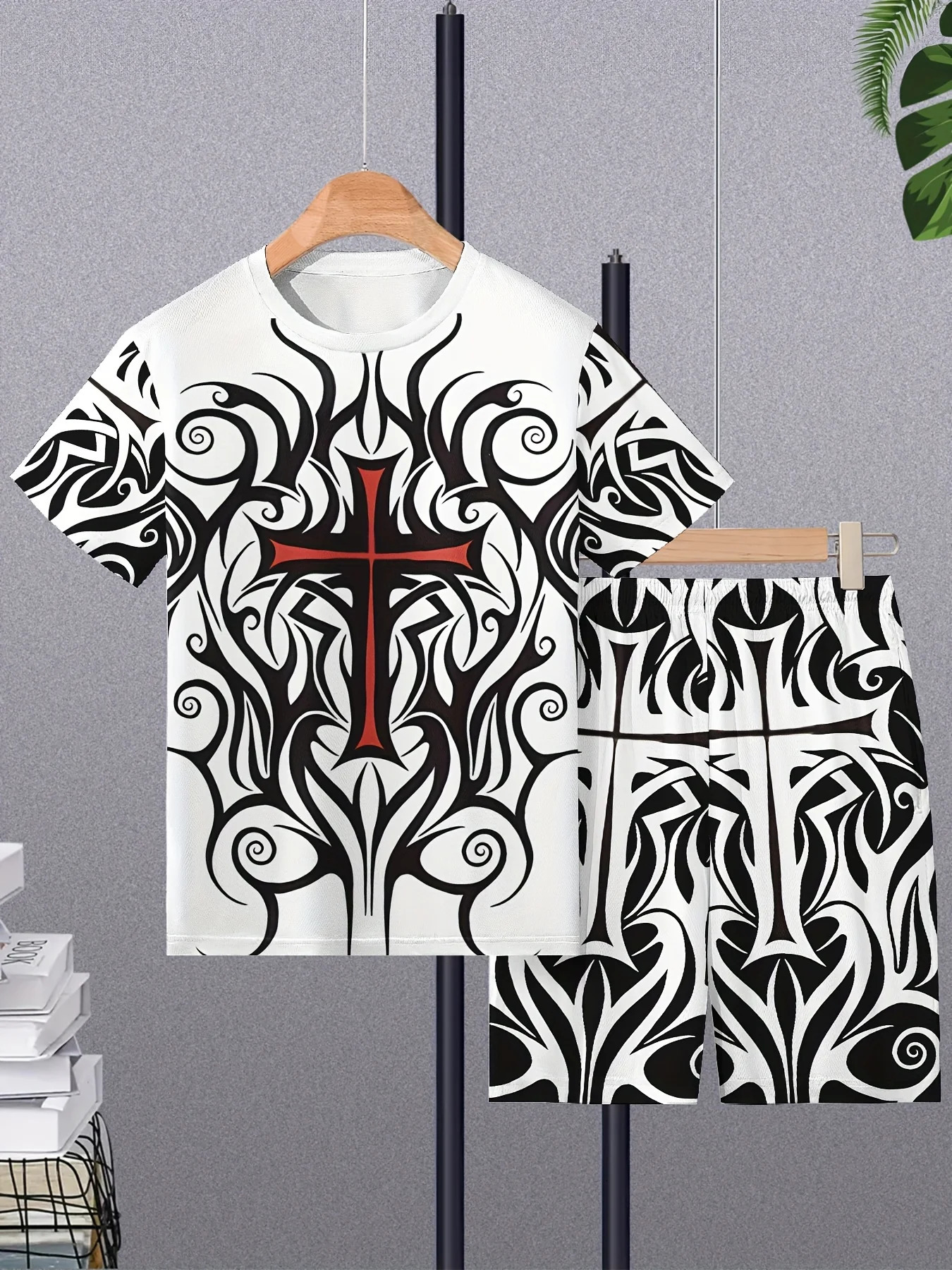 The 2025 summer mens suit 3D printed comfortable soft casual and fashionable polyester wear 250614