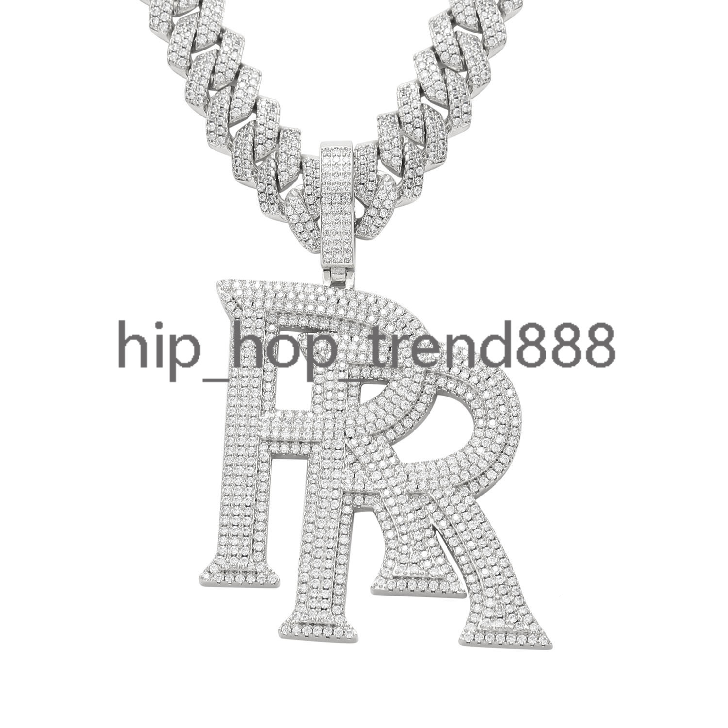 925 Silver Pendant Custom Vvs Letter Name Personality Hip Hop Jewelry Diamond Necklace Street Rapper Men Women