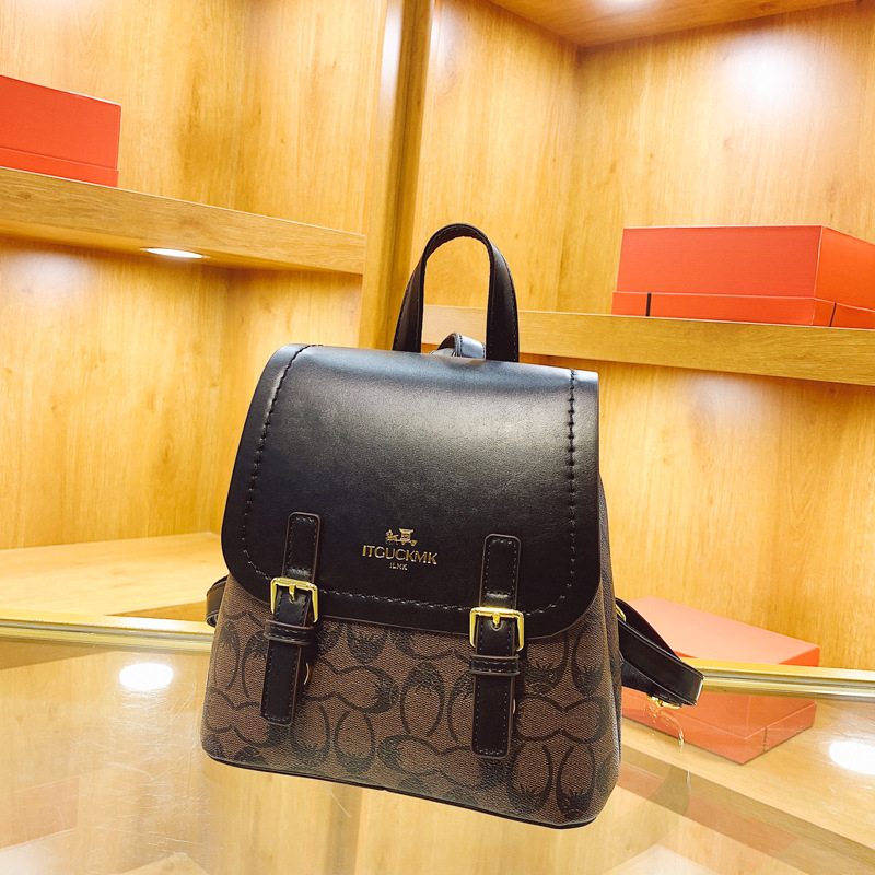 hot free shipping Backpack Style for woman casual handbag outdoor classic vintage black white brown coffee Fashion Bags