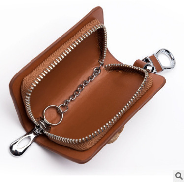fashion Fashion cowhide leather bag men s and women s improved zipper universal remote control intelligent key car protection cover designer fashion m
