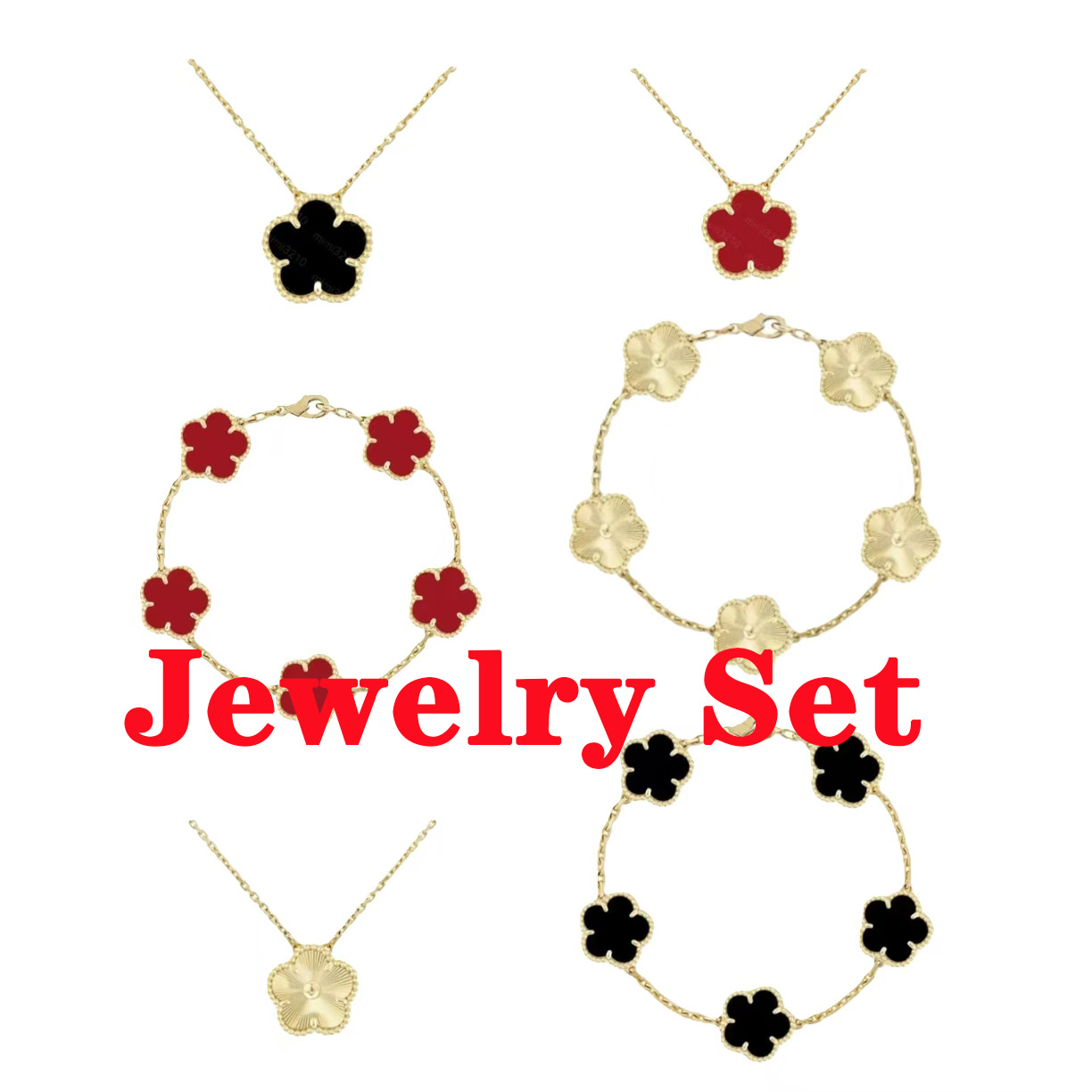 clover necklace designer jewelry jewelry set Stainless Steel Silver Plate Gold Plate Thanksgiving Day holiday gifts designer necklace necklaces designer