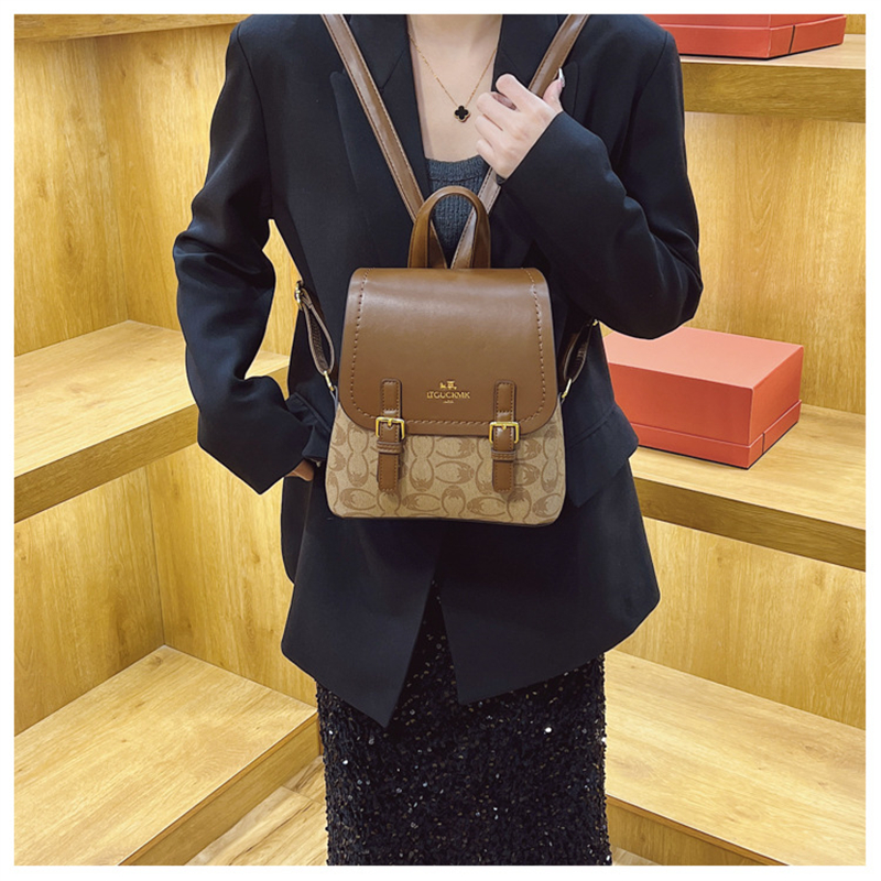 hot free shipping Backpack Style for woman casual handbag outdoor classic vintage black white brown coffee Fashion Bags