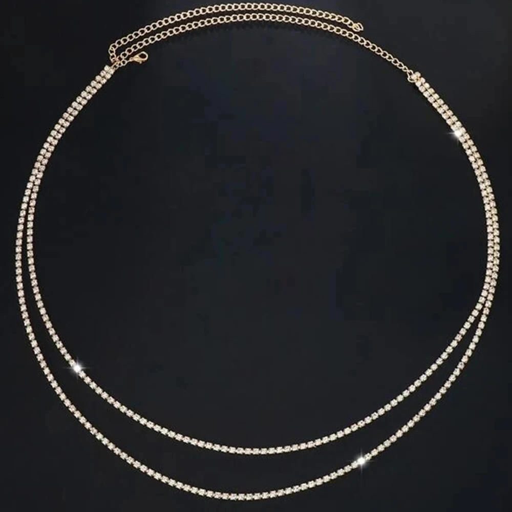 Stonefans Decor Layered Waist Chain Jewelry Crystal Y2k for Women Fashion Party Sexy Belly Dancer Costume Accessories 250519