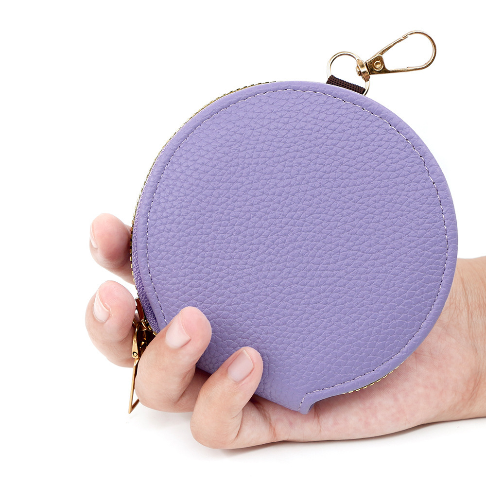 fashion Fashionable Japanese and Korean candy color style mini circular zipper small fashion coin wallet card key bag designer men s key bag