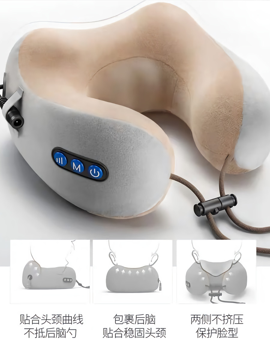 Comfortable & Ergonomic Travel Companion: Soft U-Cushion Necksupport Pillows