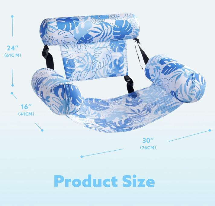 Heavy-Demand Adult Pool Float Lounge - Extra Wide Inflatable Water Chair for Beach Vacation, Summer Parties & Lake Relaxation