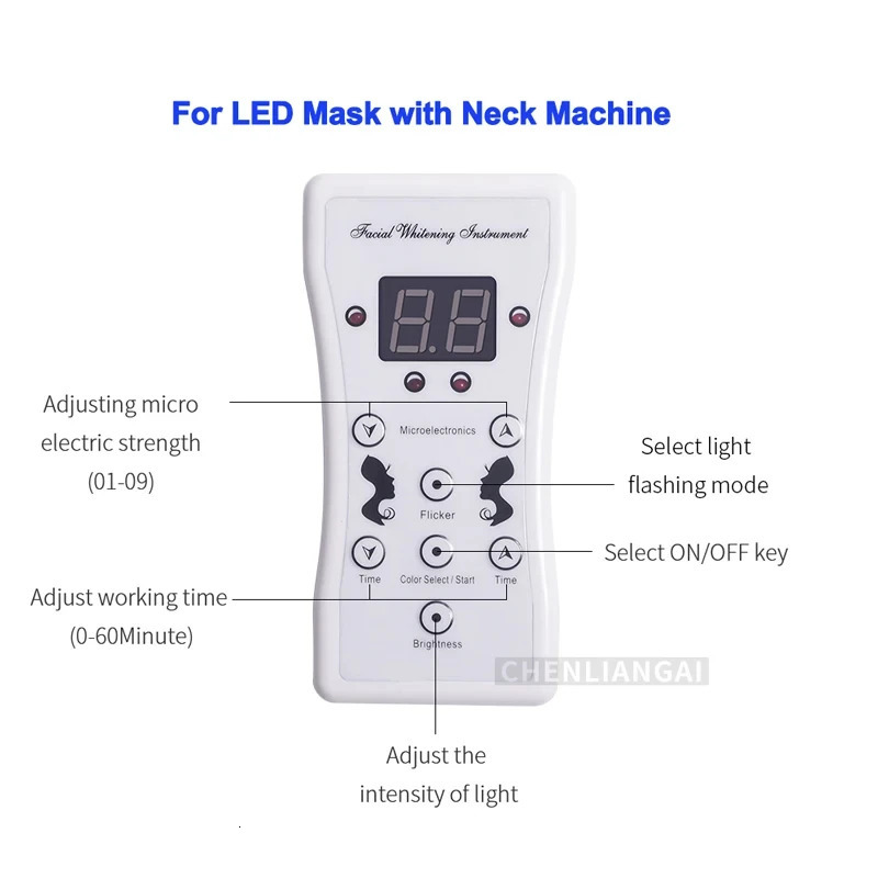 Remote Control of LED Mask Face Beauty Machine Accessory Remote Control For 7Colors Light Pon LED Facial Mask Accessories 250522