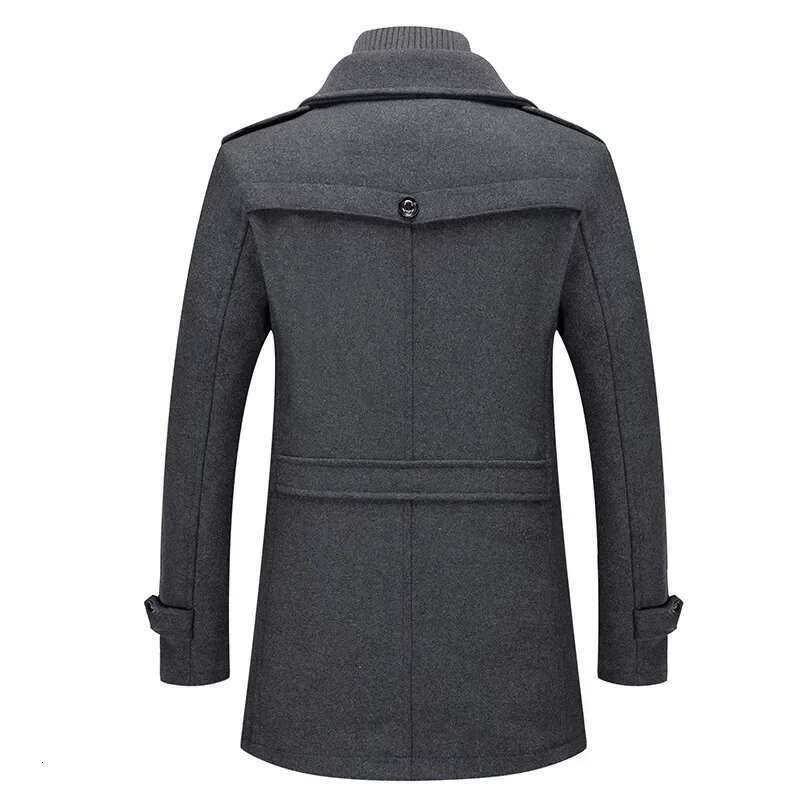 Coats Designer Women Fashion Middle Long Jacket Male Double Collar Zipper Coat Windbreak Woolen Overcoat Autumn Winter Wool Trench Coats Designer