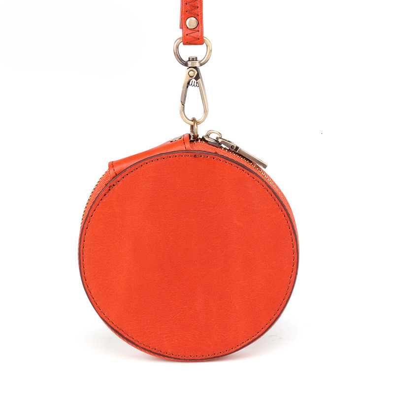 fashion Fashionable leather top layer cowhide coin wallet multi color cute zipper fashion key mini wallet designer fashionable men s key bag