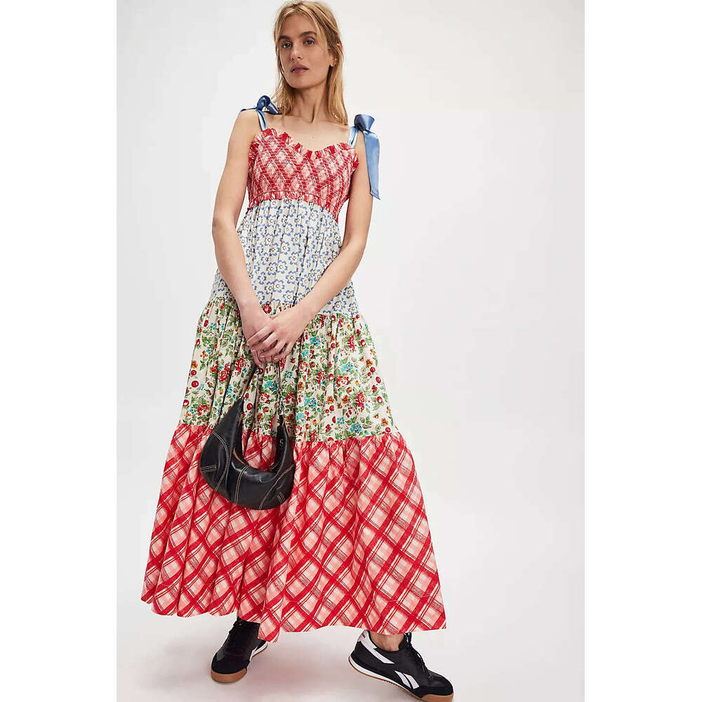 Maxi Dress Year Summer New French Fashion Slim Fit Women S Printed Camisole Dress Floral Dress