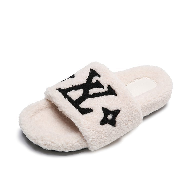 Free Shipping 2025 Autumn Winter New Letter Print Cotton Slippers Womens Indoor Outdoor Comfortable Versatile Warm Slipper Multiple Color Options Avai