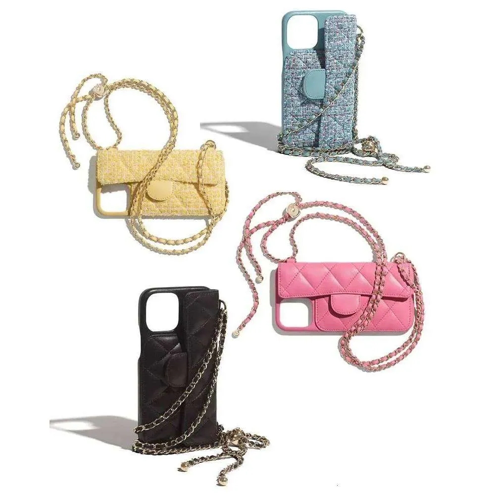 For iPhone 16 Pro Max Cases channel Women Crossbody Leather Phone Case Designer iPhone Case 14 Pro Max 13 12 14 Plus Wallet Card Holder Cases Cover Shoulder Chain
