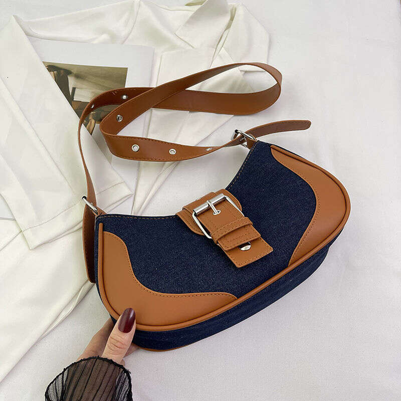 free shipping shoulder women's niche spring summerstyle armpit fashionable contrasting color versatile commuting crossbody bag