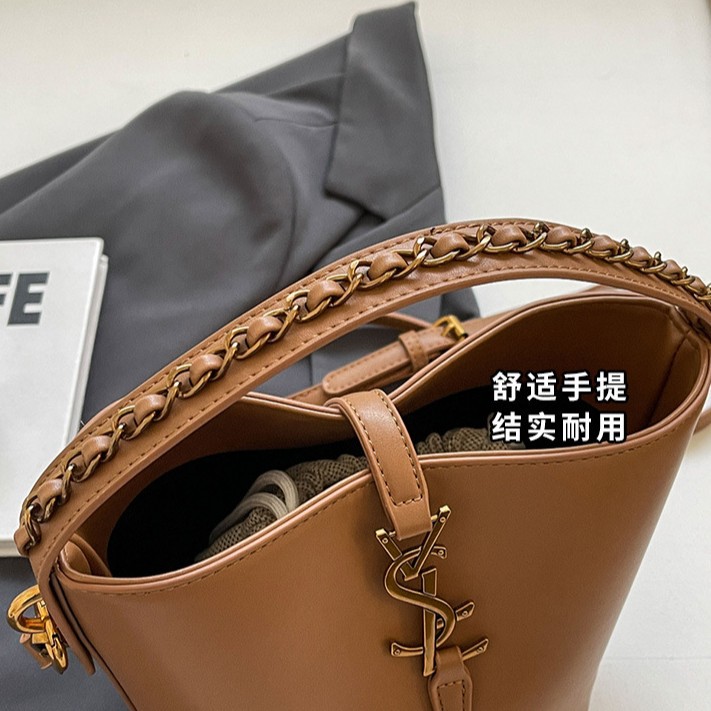 Free Shipping 2025 New Design Vintage Classic Show temperament Women Crossbody bag Minimalist Style Large-capacity bucket bag Commuter bag