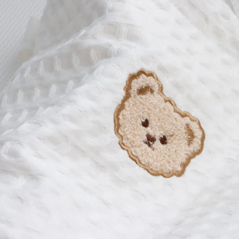 20X21cm Baby Crib Storage Bag Pure Cotton Non Fluorescent Large Waffle Cloth Hanging 250517z
