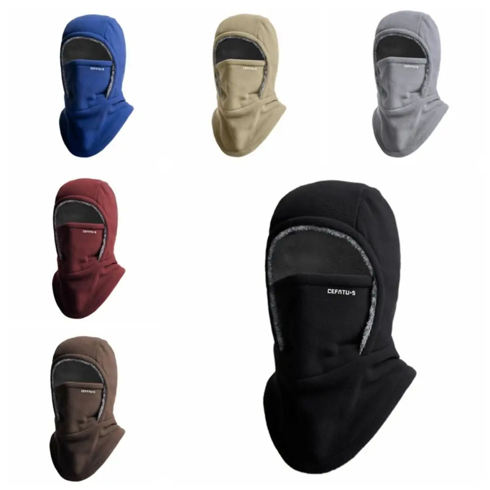 Fleece Balaclava Cycling Cap Cold-proof Windproof Warm Hood and Hat Thicken Thermal Ski Windproof Cap Women Men 250522
