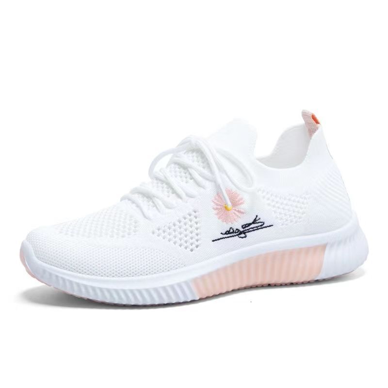 New Flying Weaver Girl Versatile Student Summer Tennis Women's Breathable Sports Casual White Shoes