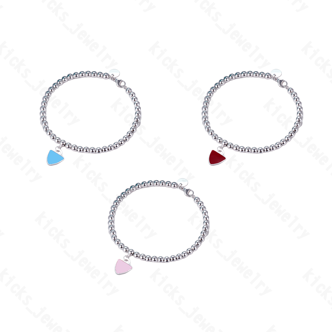 Triangle heart bracelet designer bracelet 925 silver daily wear birthday wedding gift Women's Bracelets