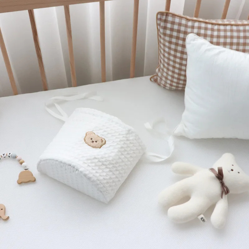 20X21cm Baby Crib Storage Bag Pure Cotton Non Fluorescent Large Waffle Cloth Hanging 250517z