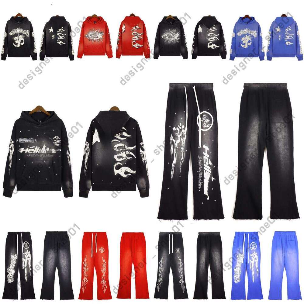 Hoodie Trend Fashion Hip Hop hellly starity Hoodie Street Hooded Sweatshirt Designers Shirt Long Sleeve Pullover Womens Washed Sweatpants yb