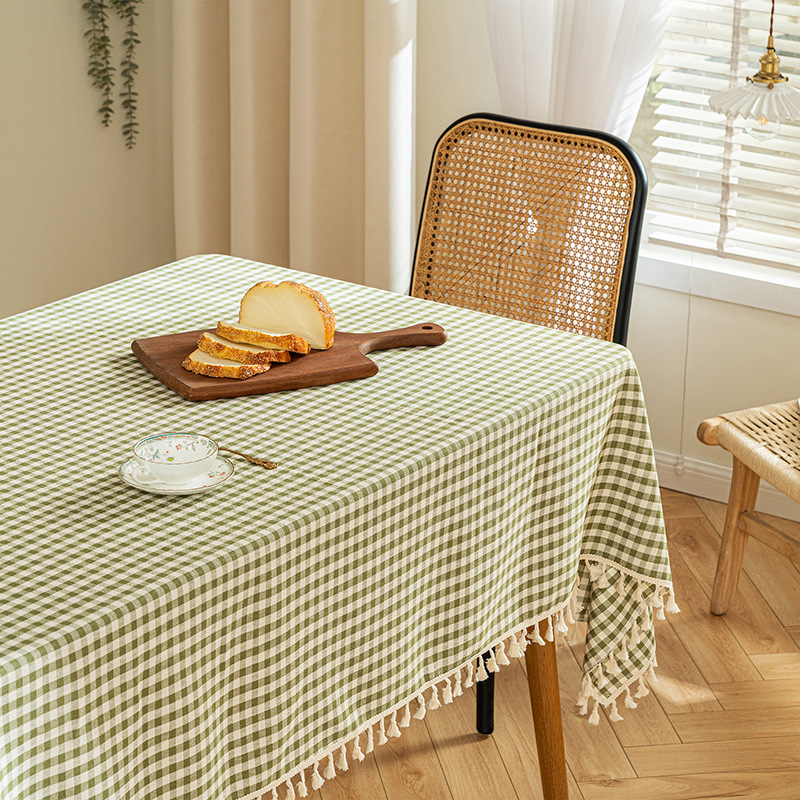 A665 Japanese and Korean plaid tablecloth thickened coffee table cover cloth cross-border fresh checkered tablecloth simple home rectangular tableclot