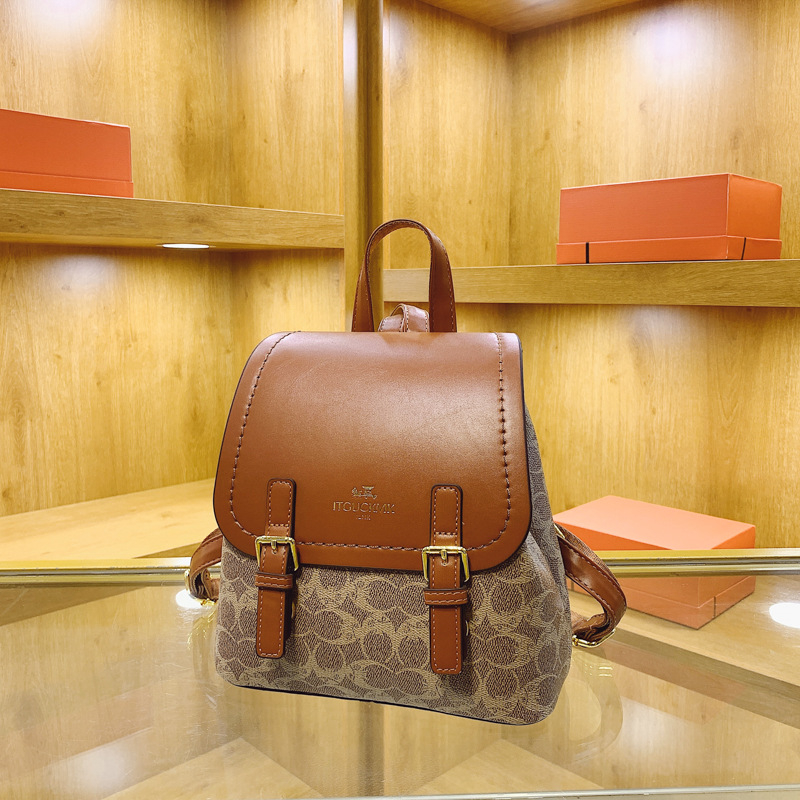 hot free shipping Backpack Style for woman casual handbag outdoor classic vintage black white brown coffee Fashion Bags