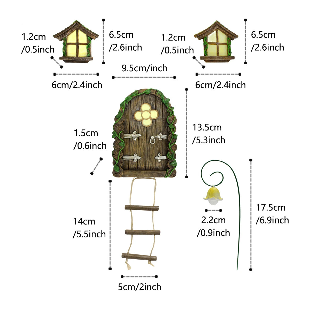 1 Set Mini Fairy Tale Door DecorationsOutdoor Decorative Pendants OutdoorDecorative Garden Statue Stake For Patio Decoration 250523