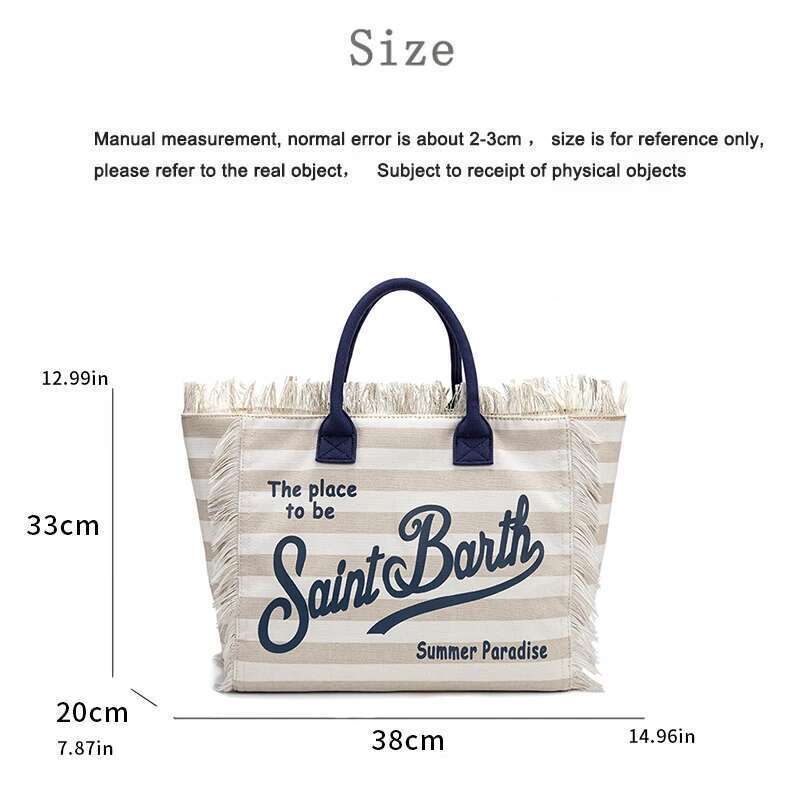 High-End Simple Design Fashionable Female White-Collar Office Worker Large Capacity Striped Letters Tote Bag