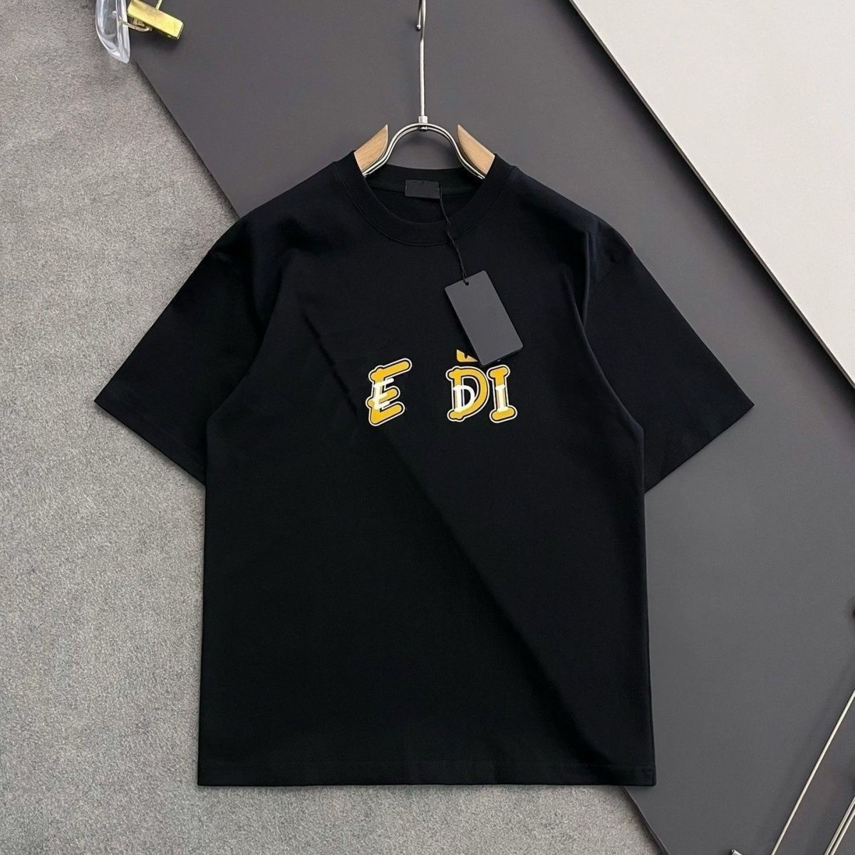 men's T-shirt with plant print label high-quality short sleeved fashionable men's and women's short T-shirt couple model, cotton luxurious men's hip-hop outdoor sportswear