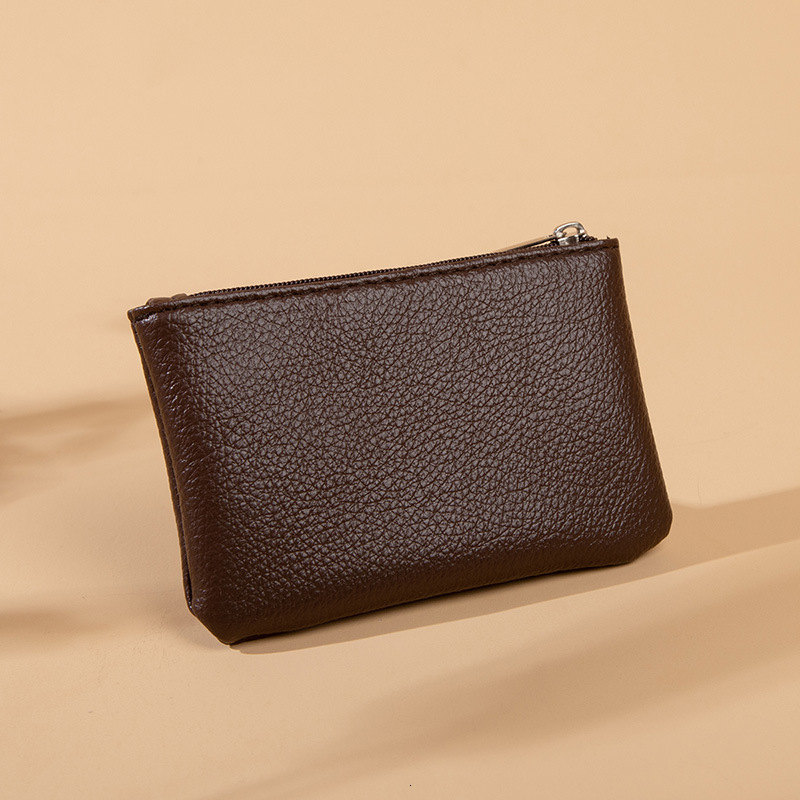 New Fashionable Men s and Women s Suitable Lychee Pattern fashion Zipper Wallet Ultra Thin Short fashion Card Coin Key Storage Bag Designer Men s Key 