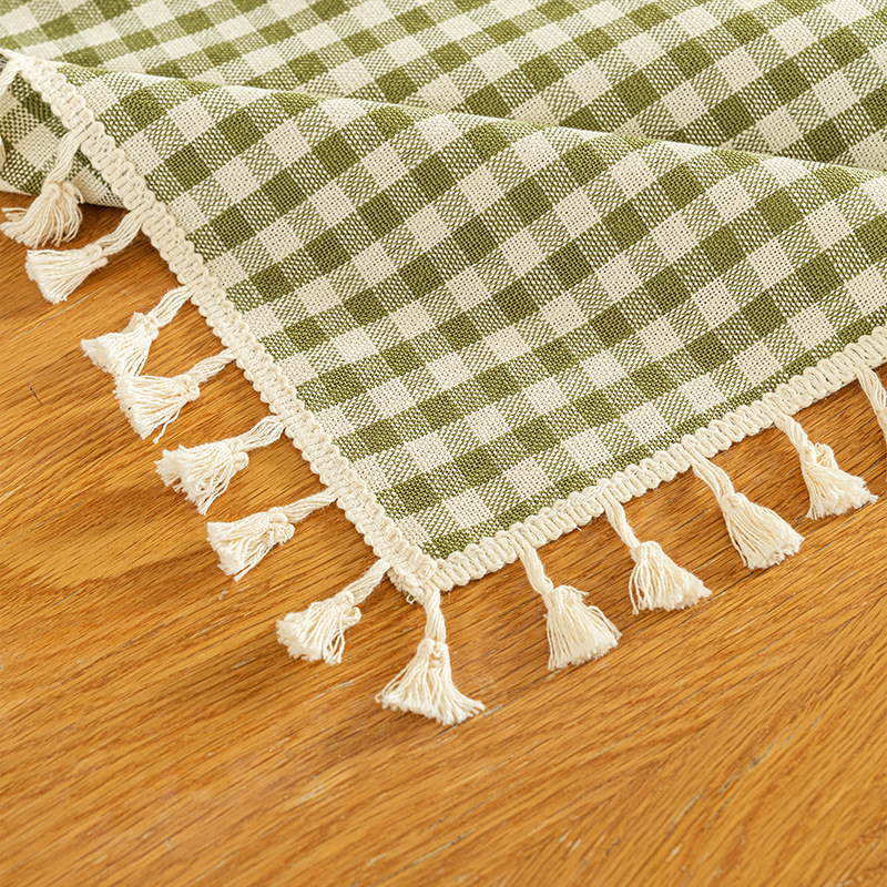 A666 Japanese and Korean plaid tablecloth thickened coffee table cover cloth cross-border fresh checkered tablecloth simple home rectangular tableclot
