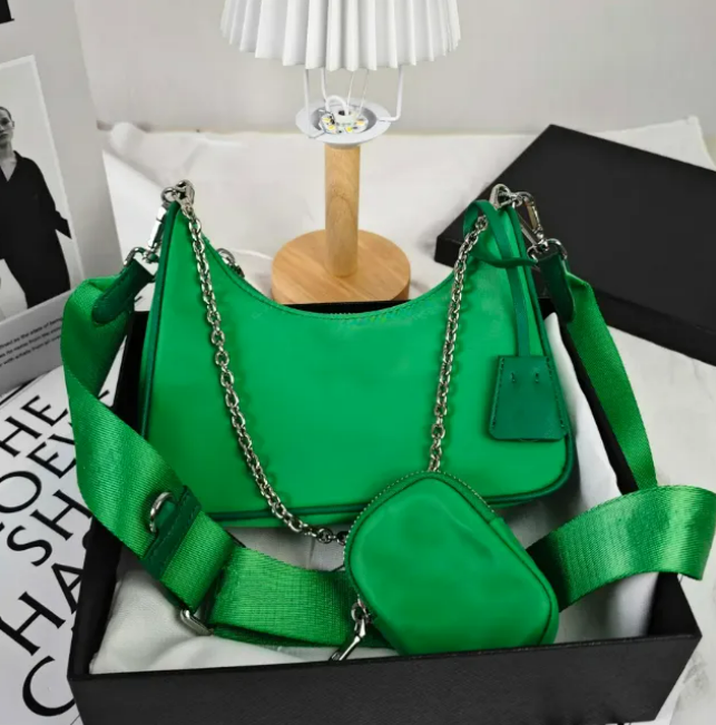 Designer Bag Shoulder Bag Wallet Classic Silver Buckle 3-in-1 Crossbody Fashion Leather Luxury Bag nylon hobo bag Half Moon Bag Ladies Underarm Bag Classic Purse