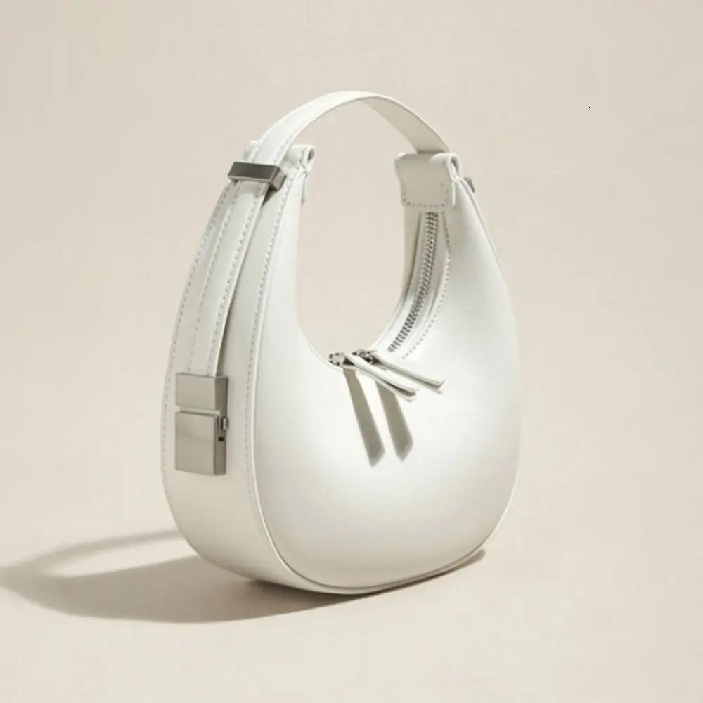 Creativity Minimalist Style Half-moon Bag Purse Fashion High-end Armpit Handbag PU Leather Womens Shoulder Bags 250521
