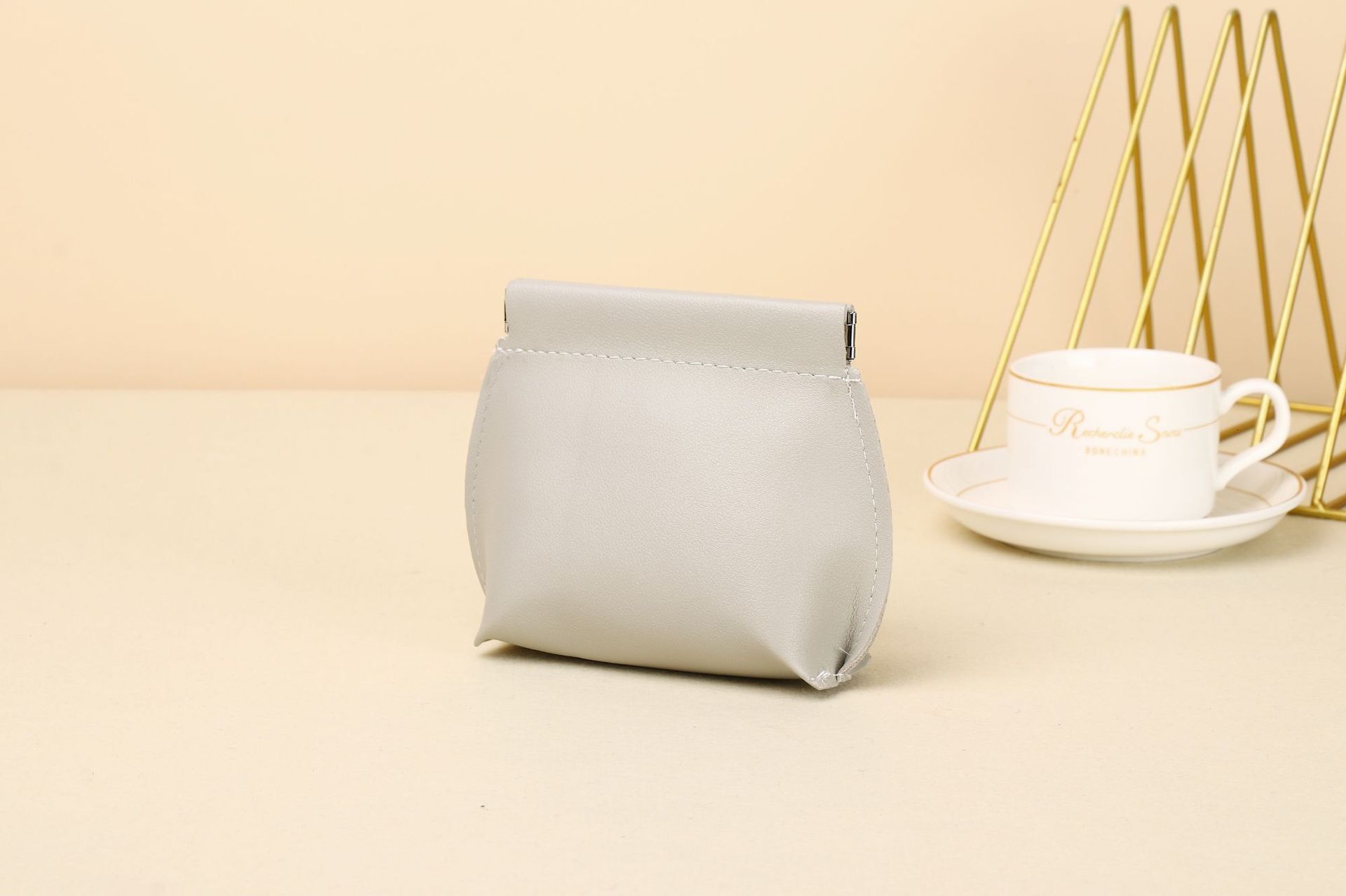 New waterproof leather candy colored coin purse makeup key multifunctional portable storage bag designer men's key bag women's wallet