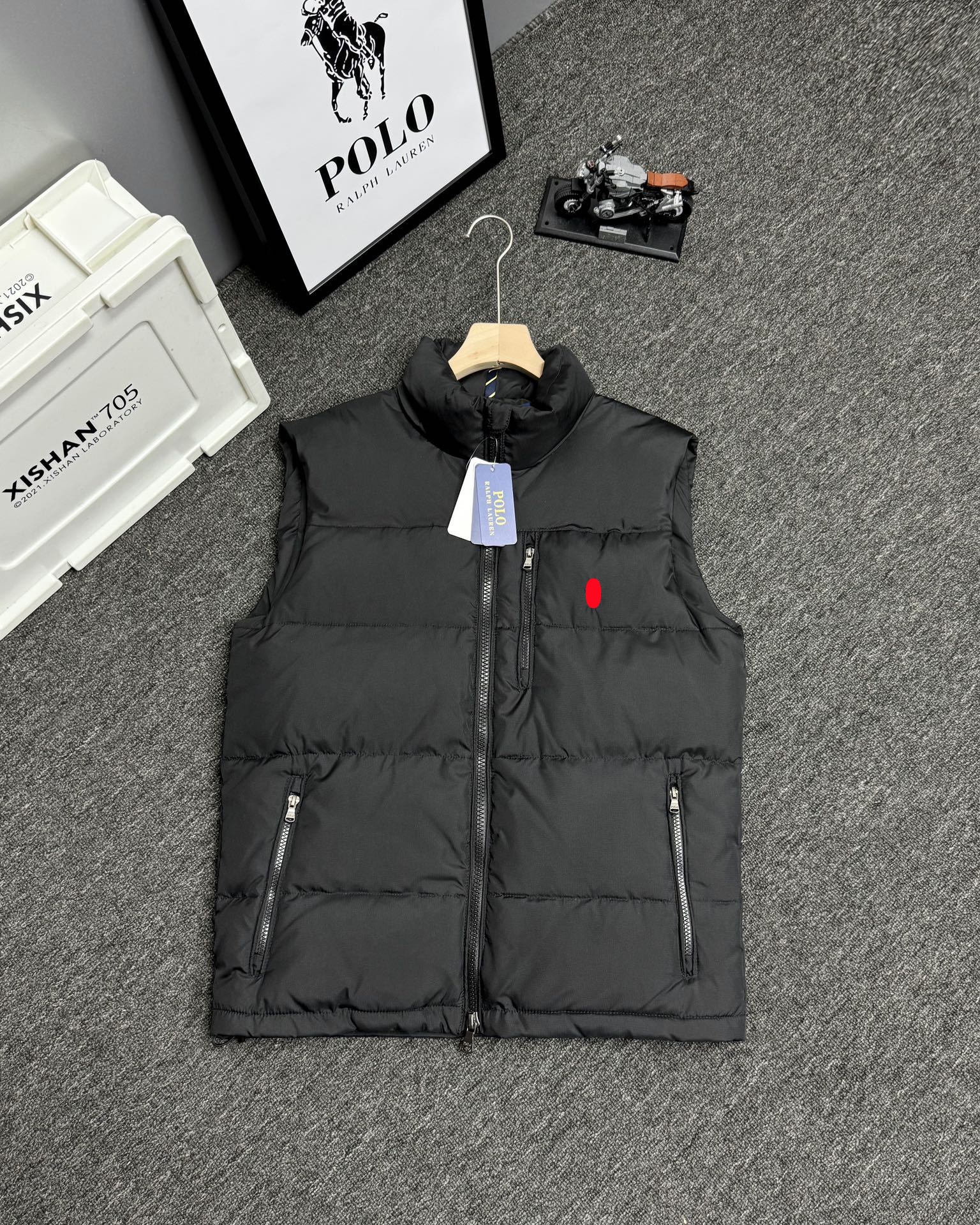 2025 Polo Vest Polo Jacket Mens Body Warmer men designer Horse Embroidery Zipper White Duck Down Veste Sans Manche Polo Puffer Vest Mens Gilet Men Vest Bodywarmer